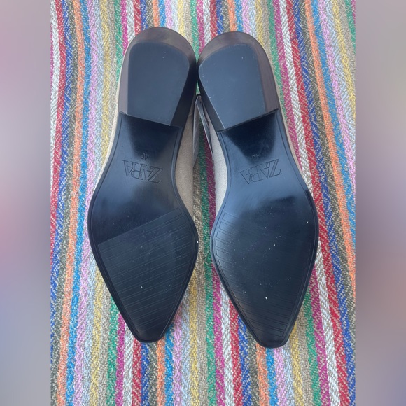 NWT Zara Suede Ankle Booties Sz 9 - Picture 7 of 10